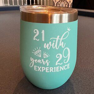 NWT 50th Birthday Wine Tumbler
